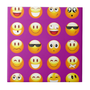 Azulejo De Cerâmica emojis roxos