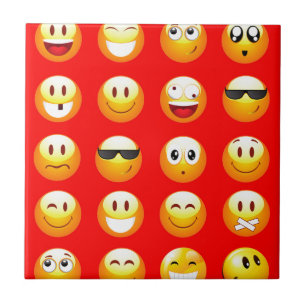 Azulejo De Cerâmica emojis vermelhos