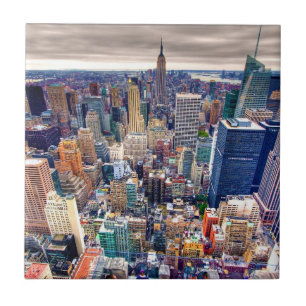 Azulejo De Cerâmica Empire State Building e Midtown Manhattan