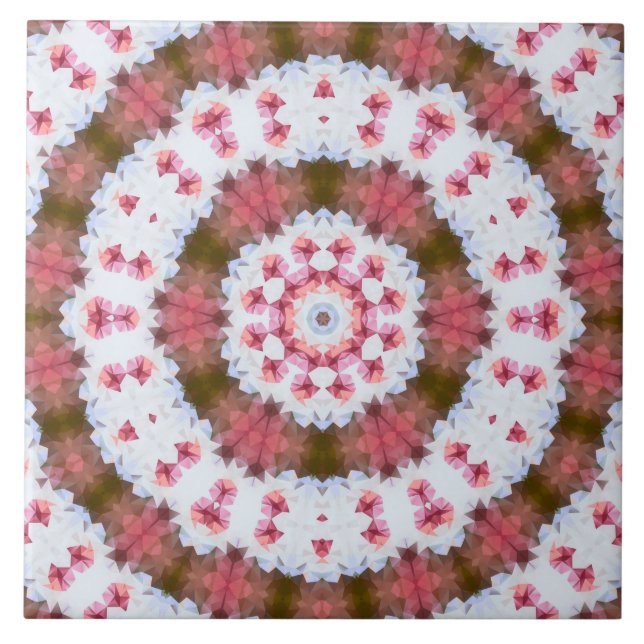 Azulejo De Cerâmica Encaminhamento redondo, mandala (Frente)