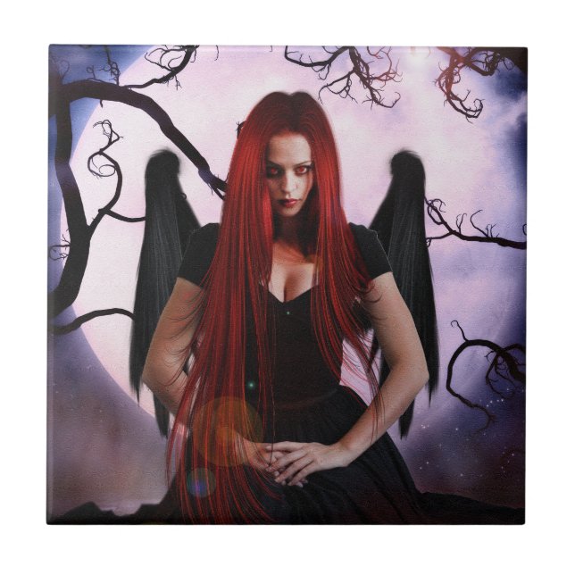 Azulejo De Cerâmica Encantadora Escura (Frente)