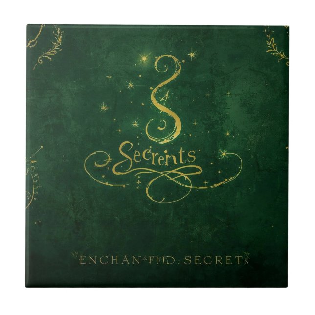 Azulejo De Cerâmica Enchanted Secrets – Golden Sigil (Frente)
