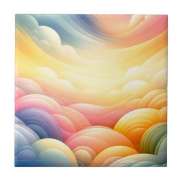 Azulejo De Cerâmica Encontrar a paz nas coludes do Sonho Puffy