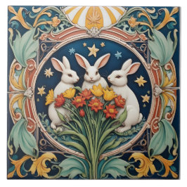 Azulejo De Cerâmica Encontro sob o Céu Celestial