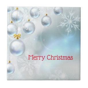 Azulejo De Cerâmica enfeites de natal e flocos de neve