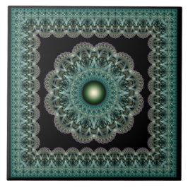 Azulejo De Cerâmica Enfeitiçante ornamento brilhante com fractal emold