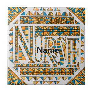 Azulejo De Cerâmica Enfermeira de ouro para retalhos