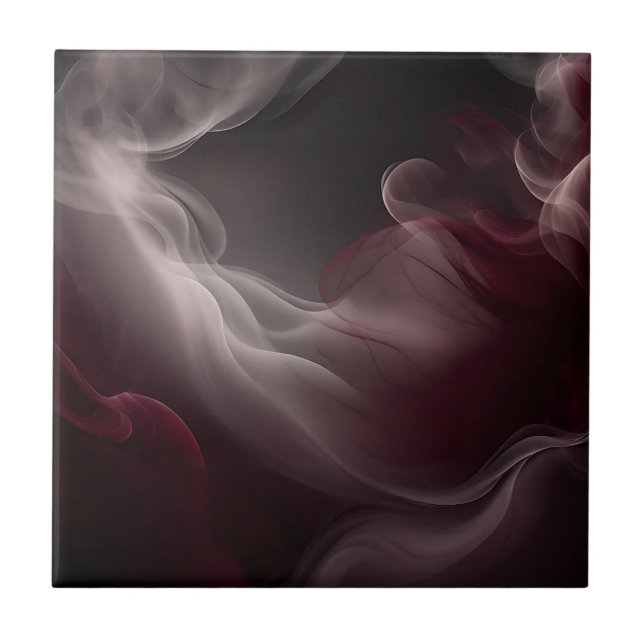 Azulejo De Cerâmica Enfumaçado Elegante Marble em Cinzas Escuras (Frente)