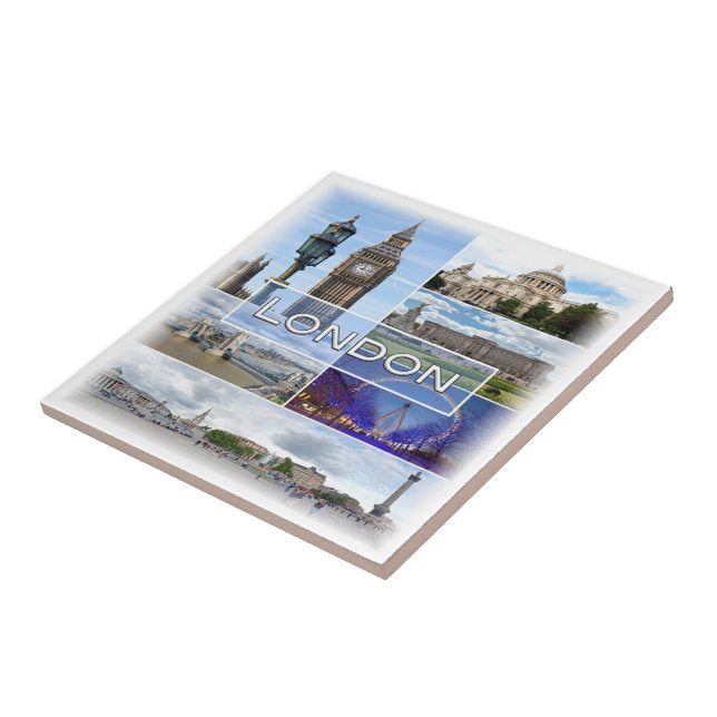 Azulejo De Cerâmica ENG025 LONDRES, Big Ben, Westminster, (Lateral)