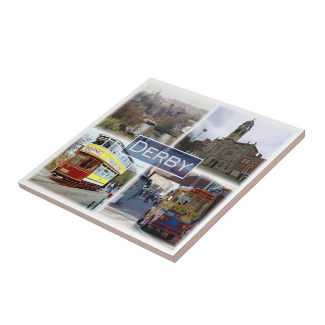 Azulejo De Cerâmica ENG033 DERBY, Inglaterra, Europa, geladeira (Lateral)