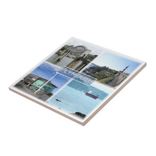 Azulejo De Cerâmica ENG045 PLYMOUTH DEVON, Inglaterra, Europa,