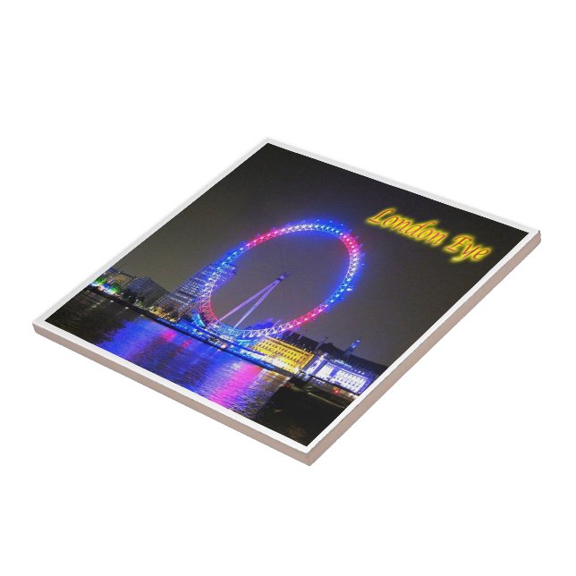 Azulejo De Cerâmica ENG081 LONDON EYE, Inglaterra, Europa, (Lateral)