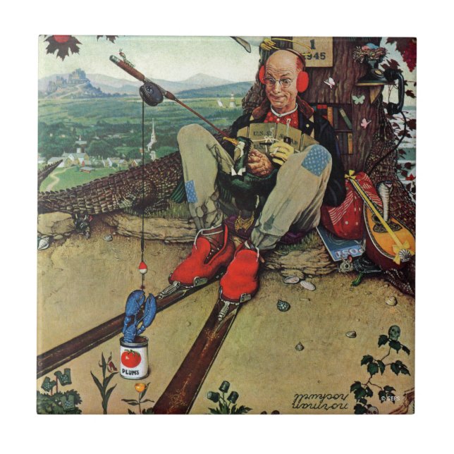 Azulejo De Cerâmica Enganado, 1945 (Frente)