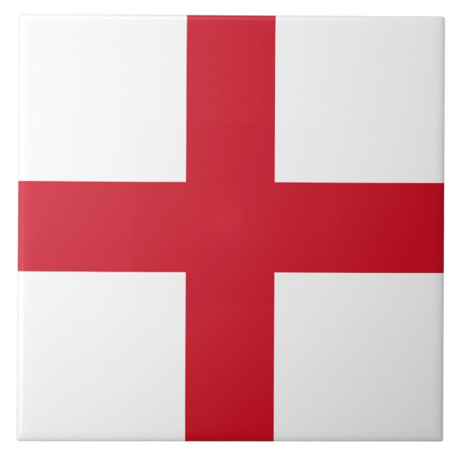 Azulejo De Cerâmica English Flag (Inglaterra) (Frente)