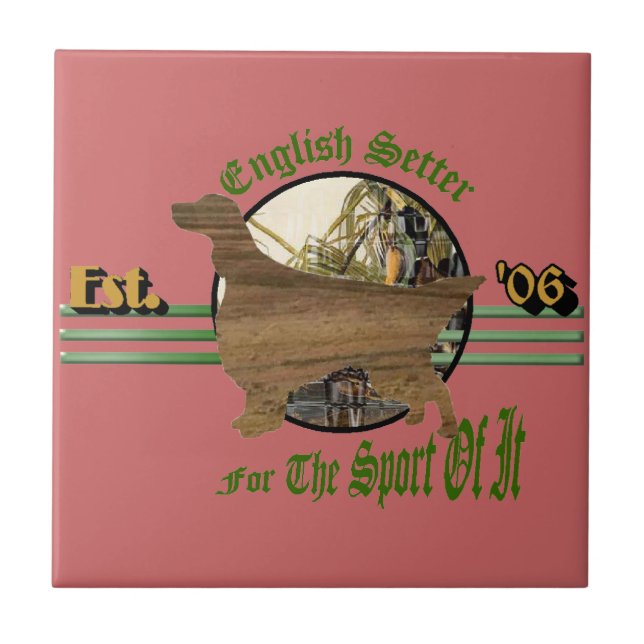 Azulejo De Cerâmica English Setter Sporting Group (Frente)