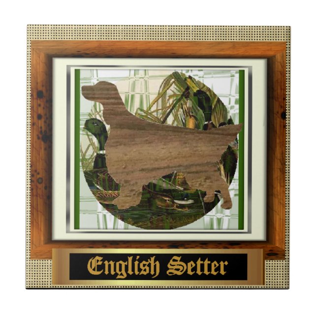 Azulejo De Cerâmica English Setter Sporting Group (Frente)
