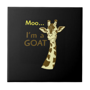 Azulejo De Cerâmica Engraçada Girafa Moo Eu sou um Gosta