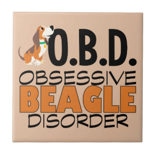 Azulejo De Cerâmica Engraçado Beagle Obcecado