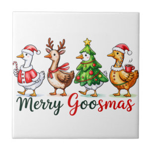 Azulejo De Cerâmica Engraçado Bobo de Natal