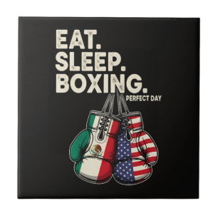 Azulejo De Cerâmica Engraçado Comer Dormir Repetir Boxe