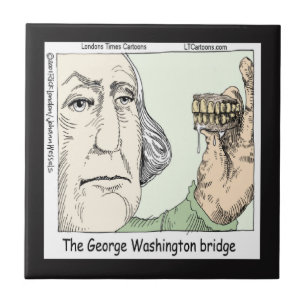 Azulejo de Cerâmica Engraçado da Ponte George Wash