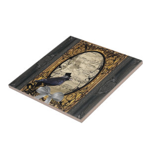 Azulejo De Cerâmica Engraçado vintage Gothic.