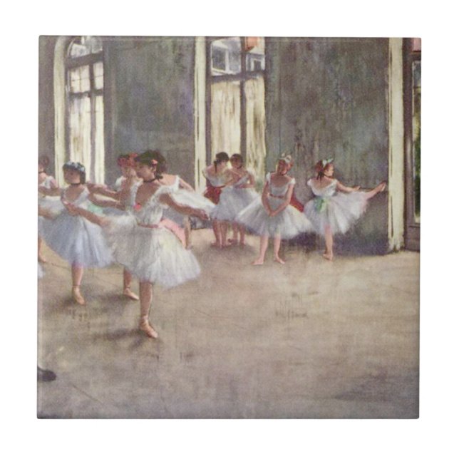 Azulejo De Cerâmica Ensaio de Balé de Degas (Frente)