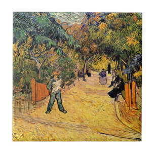 Azulejo De Cerâmica Entrada do Parque Público por Vincent van Gogh