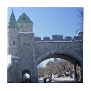 Azulejo De Cerâmica Entrada na Cidade Velha do Quebec, Quebec, Canadá