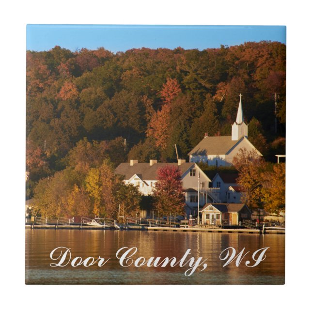 Azulejo De Cerâmica Ephraim, Wisconsin no por do sol (Frente)