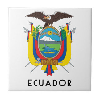 Azulejo De Cerâmica Equador - símbolo/brasão/bandeira/cores/emblema
