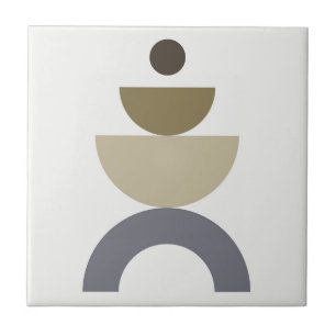 Azulejo De Cerâmica Equilíbrio - formas geométricas coloridas do Meio