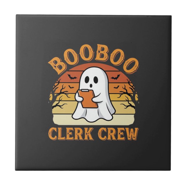 Azulejo De Cerâmica Equipe de Funcionário Booboo Projeto de Fantasma d (Frente)