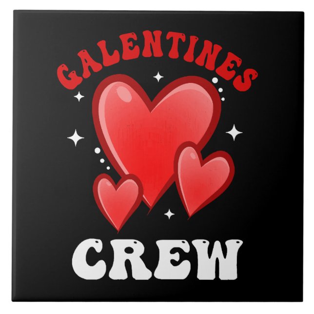 Azulejo De Cerâmica Equipe do Coração de Galentines (Frente)