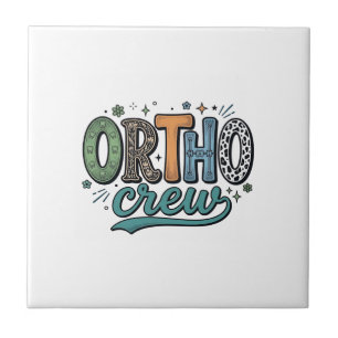 Azulejo De Cerâmica Equipe Orto Vintage Equipe de Odontologia Design V