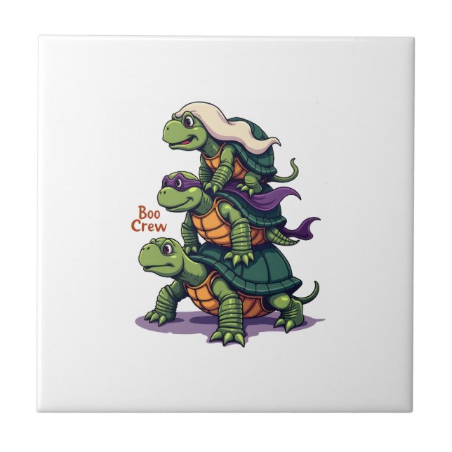 Azulejo De Cerâmica Equipe Tartaruga Boo (Frente)