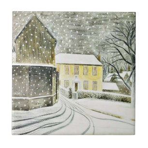 Azulejo De Cerâmica Eric Ravilious - Estrada Hallstead na Neve,