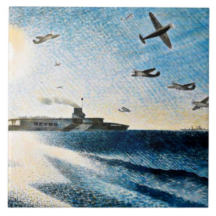 Azulejo De Cerâmica Eric Ravilious - HMS Glorious no Ártico