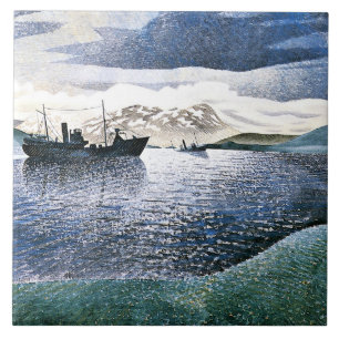 Azulejo De Cerâmica Eric Ravilious - Noruega, realismo mágico,