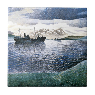 Azulejo De Cerâmica Eric Ravilious - Noruega, realismo mágico