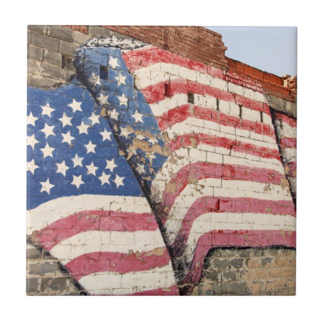 Azulejo De Cerâmica Erick, Oklahoma, EUA. Rota 66 (Frente)