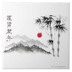 Azulejo De Cerâmica Esboço do cenário