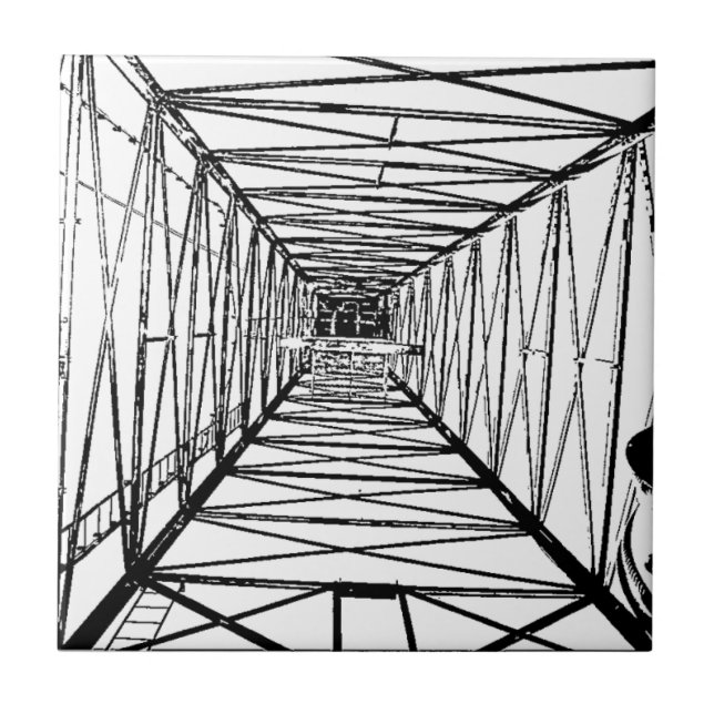 Azulejo De Cerâmica Esboço interno do equipamento de broca do óleo (Frente)