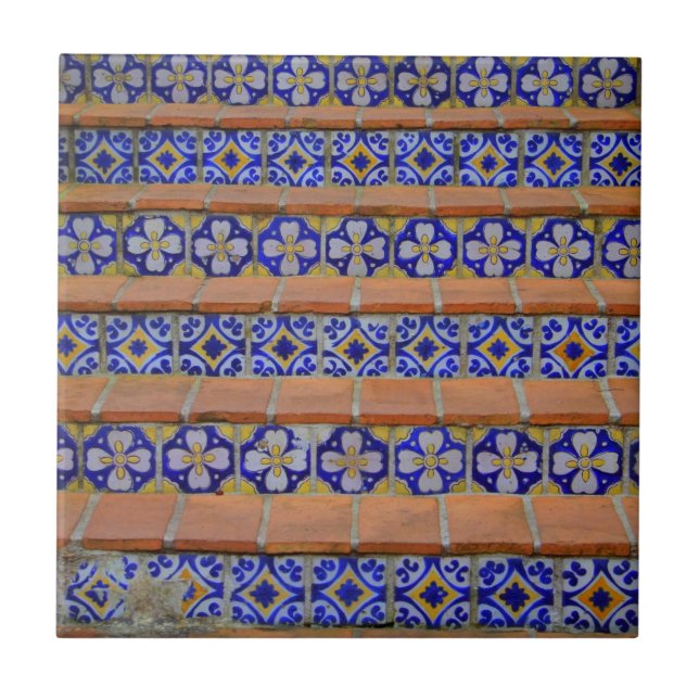 Azulejo De Cerâmica Escadas do mosaico (Frente)