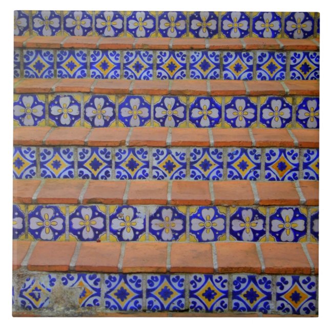 Azulejo De Cerâmica Escadas do mosaico (Frente)