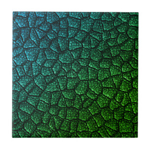 Azulejo De Cerâmica Escala de Dragões Verdes