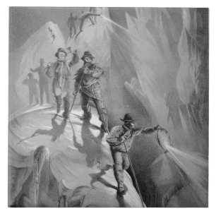 Azulejo De Cerâmica Escalando na noite, 'de dez cenas no último como