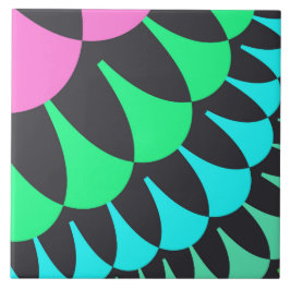 Azulejo De Cerâmica Escalas Azul-Claro e Verde