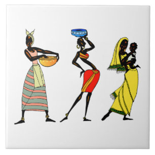 Azulejo De Cerâmica Esclarecimentos sobre as mulheres africanas