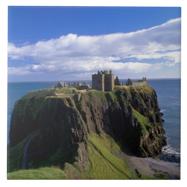 Azulejo De Cerâmica Escócia, Aberdeen. Castelo de Dunnotar. (Frente)
